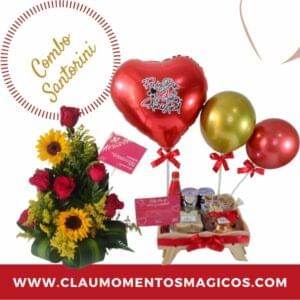 Desayuno Santorini + Arreglo Floral amor y amistad