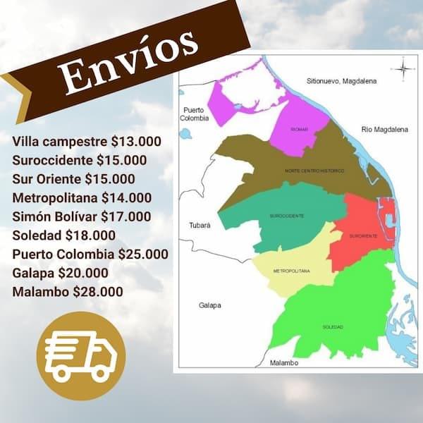 Envío Barranquilla Mapa